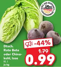 Kaufland Dtsch. Rote Bete oder Chinakohl, lose Angebot