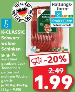 Kaufland K-CLASSIC Schwarzwälder Schinken g. g. A. Angebot