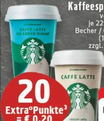 E-Center Starbucks Kaffee Spezialitäten Angebot