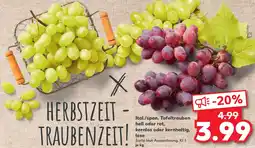 Kaufland Ital./span. Tafeltrauben hell oder rot, kernlos oder kernhaltig, lose Angebot