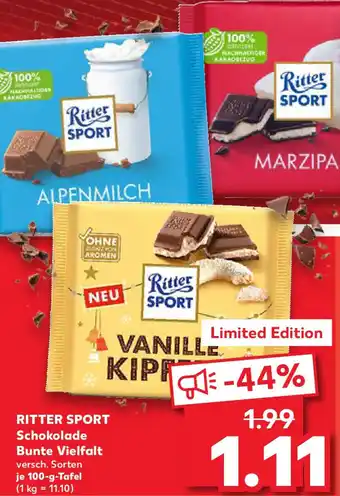 Kaufland RITTER SPORT Schokolade Bunte Vielfalt Angebot