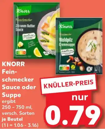 Kaufland KNORR Feinschmecker Sauce oder Suppe Angebot