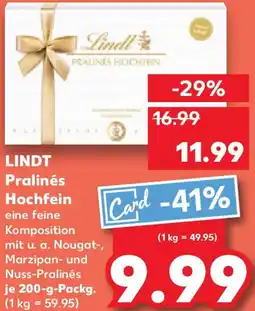 Kaufland LINDT Pralinés Hochfein Angebot