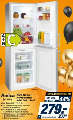 Expert Amica Kühl-Gefrier Kombination KGC 384 110 E Angebot
