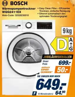 Expert BOSCH Wärmepumpentrockner WQG2411EX Angebot