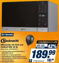 Expert Bauknecht Mikrowelle mit Grill und Heißluft MW 49 SL Angebot