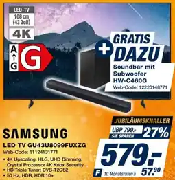Expert SAMSUNG LED TV GU43U8099FUXZG Angebot