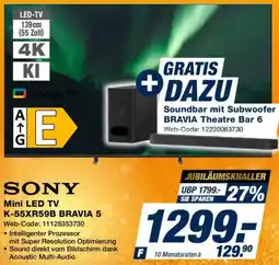 Expert SONY Mini LED TV K-55XR59B BRAVIA 5 Angebot