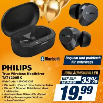 Expert PHILIPS True Wireless Kopfhörer TAT1209BK Angebot