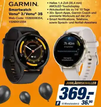 Expert GARMIN Smartwatch Venu 3/Venu 3S Angebot