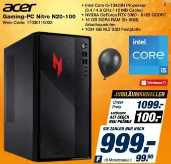 Expert acer Gaming-PC Nitro N20-100 Angebot