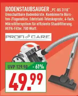 Marktkauf Profi care bodenstaubsauger pc-bs 3110 Angebot