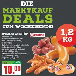 Marktkauf Rasting schinkenfleischwurst mit oder ohne knoblauch Angebot