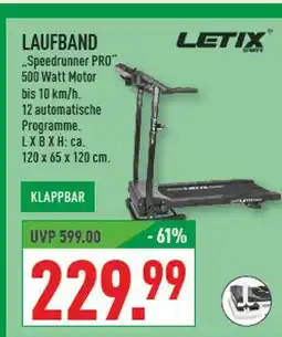 Marktkauf Letix laufband speedrunner pro Angebot