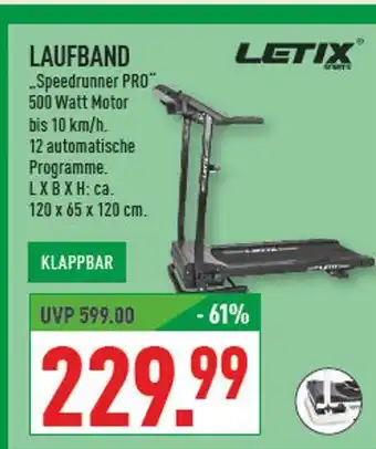Marktkauf Letix laufband speedrunner pro Angebot