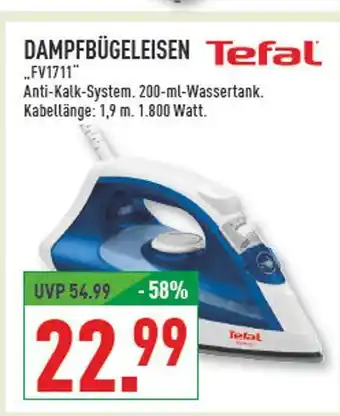 Marktkauf Tefal dampfbügeleisen fv1711 Angebot