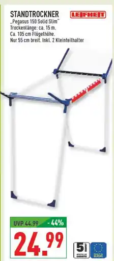Marktkauf Leifheit standtrockner pegasus 150 solid slim Angebot