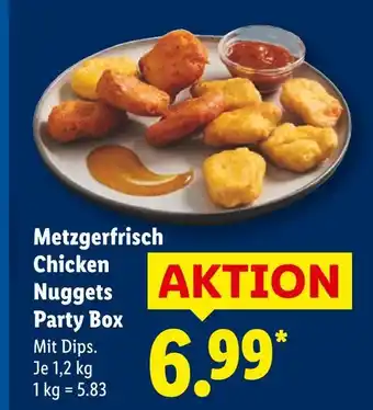 Lidl Metzgerfrisch chicken nuggets party box Angebot
