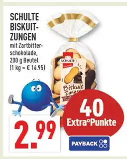 Marktkauf Schulte biskuitzungen mit zartbitterschokolade Angebot