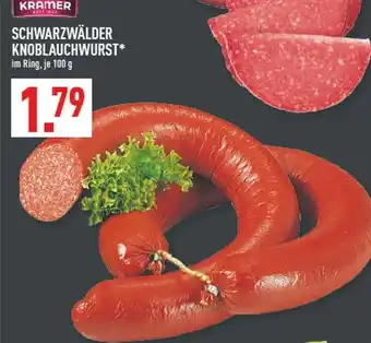 Marktkauf Kramer schwarzwälder knoblauchwurst Angebot