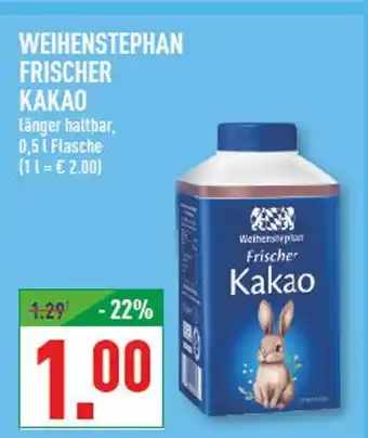 Marktkauf Weihenstephan frischer kakao Angebot