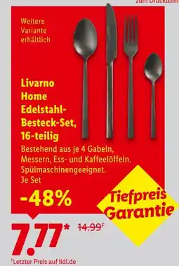 Lidl Livarno home edelstahl-besteck-set, 16-teilig Angebot
