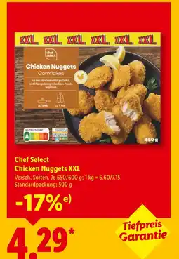 Lidl Chef select chicken nuggets xxl 650 g Angebot