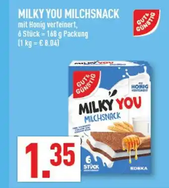 Marktkauf Gut & günstig milky you milchsnack Angebot