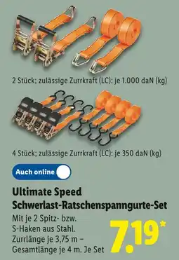 Lidl Ultimate speed schwerlast-ratschenspangurte-set, 2 stück Angebot