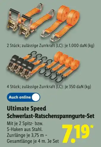 Lidl Ultimate speed schwerlast-ratschenspangurte-set, 2 stück Angebot
