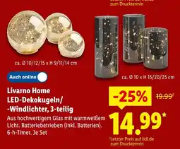 Lidl Livarno home led-dekokugeln Angebot