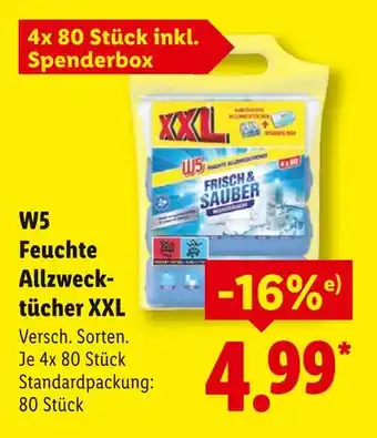 Lidl W5 feuchte allzwecktücher xxl frisch & sauber Angebot