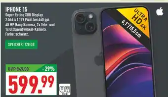 Marktkauf Apple iphone 15 Angebot