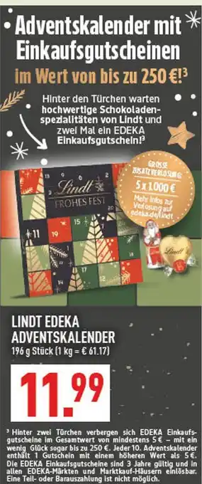 Marktkauf Lindt edeka adventskalender Angebot
