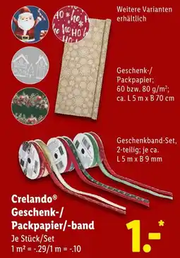 Lidl Crelando geschenk-/packpapier Angebot