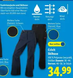Lidl Crivit skihose damen Angebot