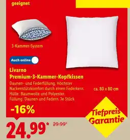 Lidl Livarno premium-3-kammer-kopfkissen Angebot