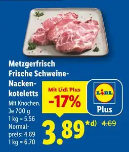 Lidl Metzgerfrisch frische schweine-nackenkoteletts Angebot