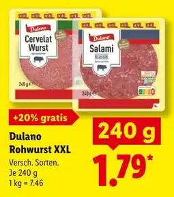 Lidl Dulano cervelat wurst Angebot