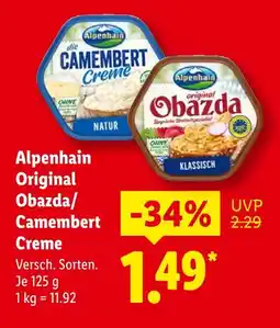 Lidl Alpenhain original obazda Angebot