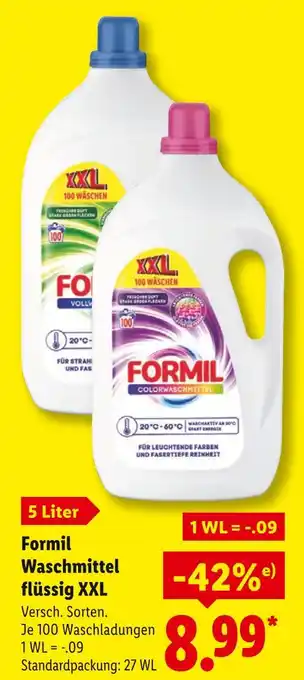 Lidl Formil vollwaschmittel flüssig xxl Angebot