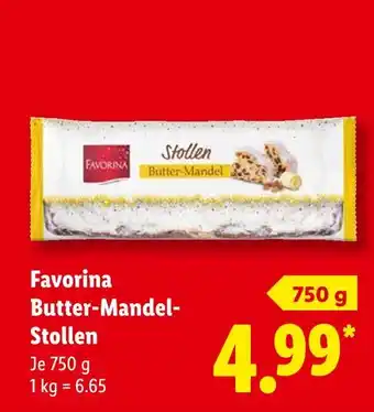 Lidl Favorina butter-mandel-stollen Angebot