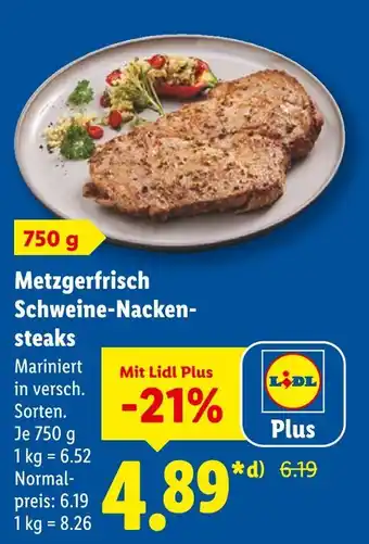 Lidl Metzgerfrisch schweine-nackensteaks Angebot