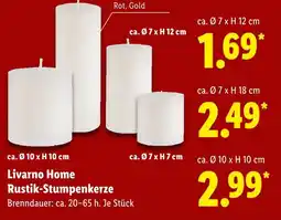 Lidl Livarno home rustik-stumpenkerze Angebot