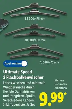 Lidl Ultimate speed 2 flachbalkenwischer Angebot