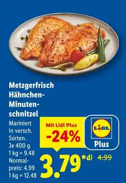 Lidl Metzgerfrisch hähnchen-minuten-schnitzel Angebot