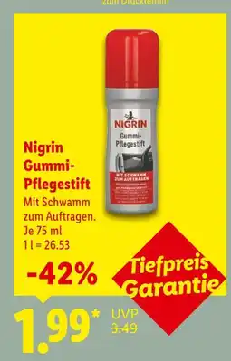 Lidl Nigrin gummi-pflegestift Angebot