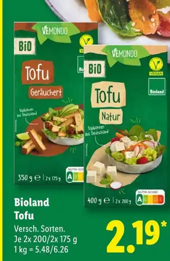 Lidl Bioland tofu natur Angebot