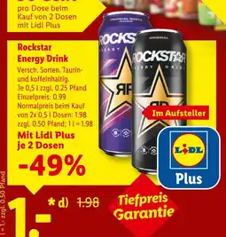 Lidl Rockstar energy drink tropical guava Angebot