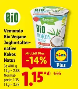 Lidl Vemondo bio vegane joghurtalternative kokos natur Angebot